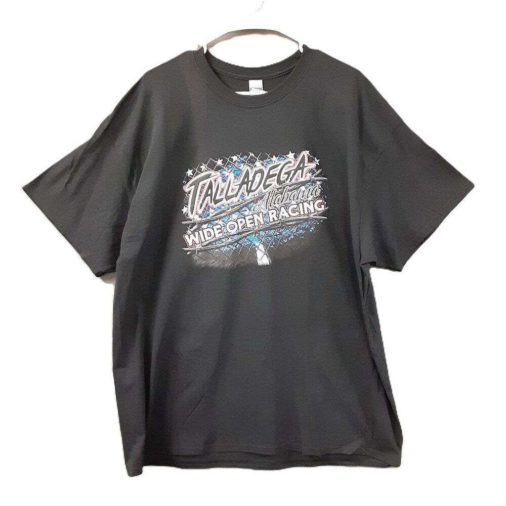 Talladega 2022 Racing Men's Graphic T-shirt Size 2XL Cotton Short Sleeve, Cars
